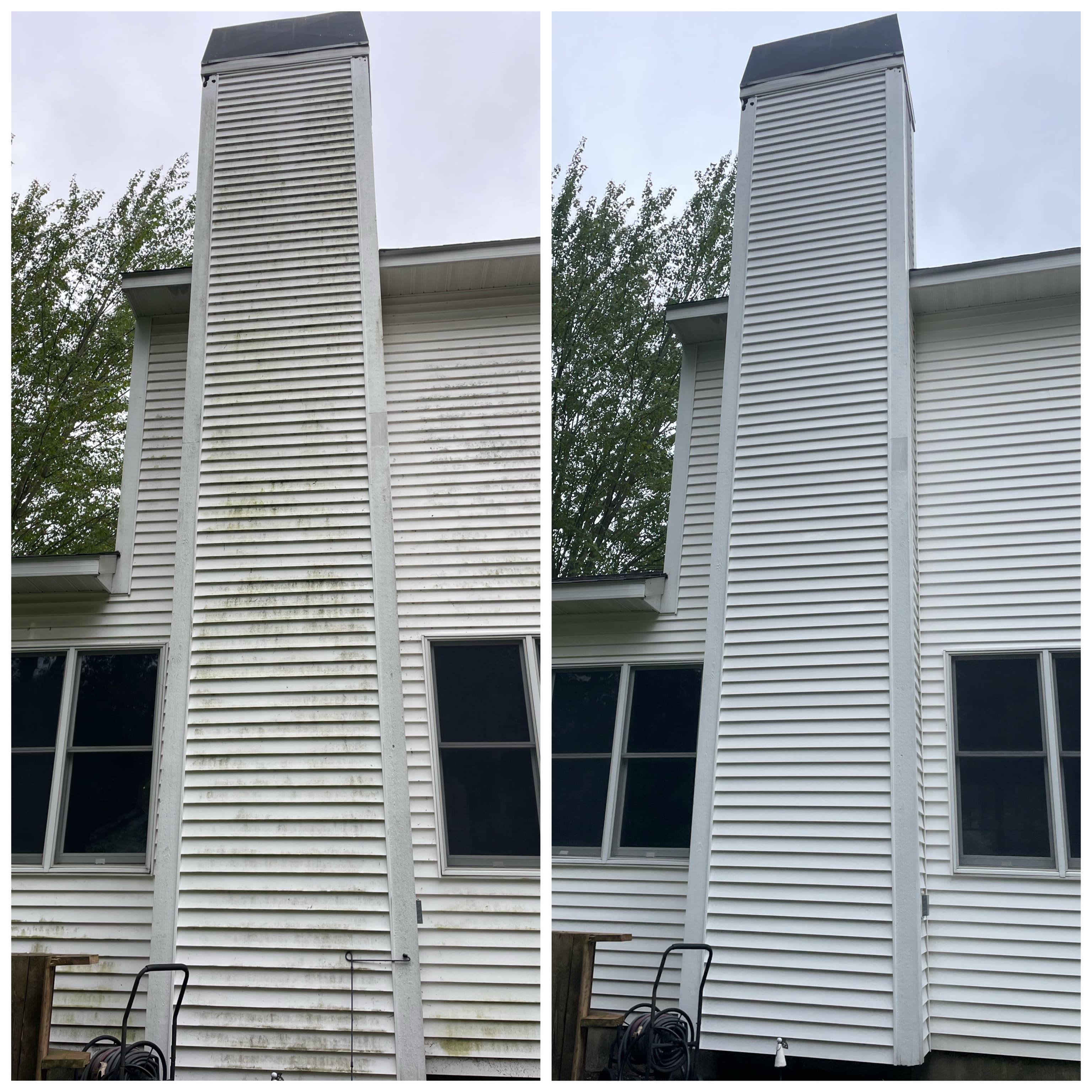 Algae covered house washing in Spring Lake MI