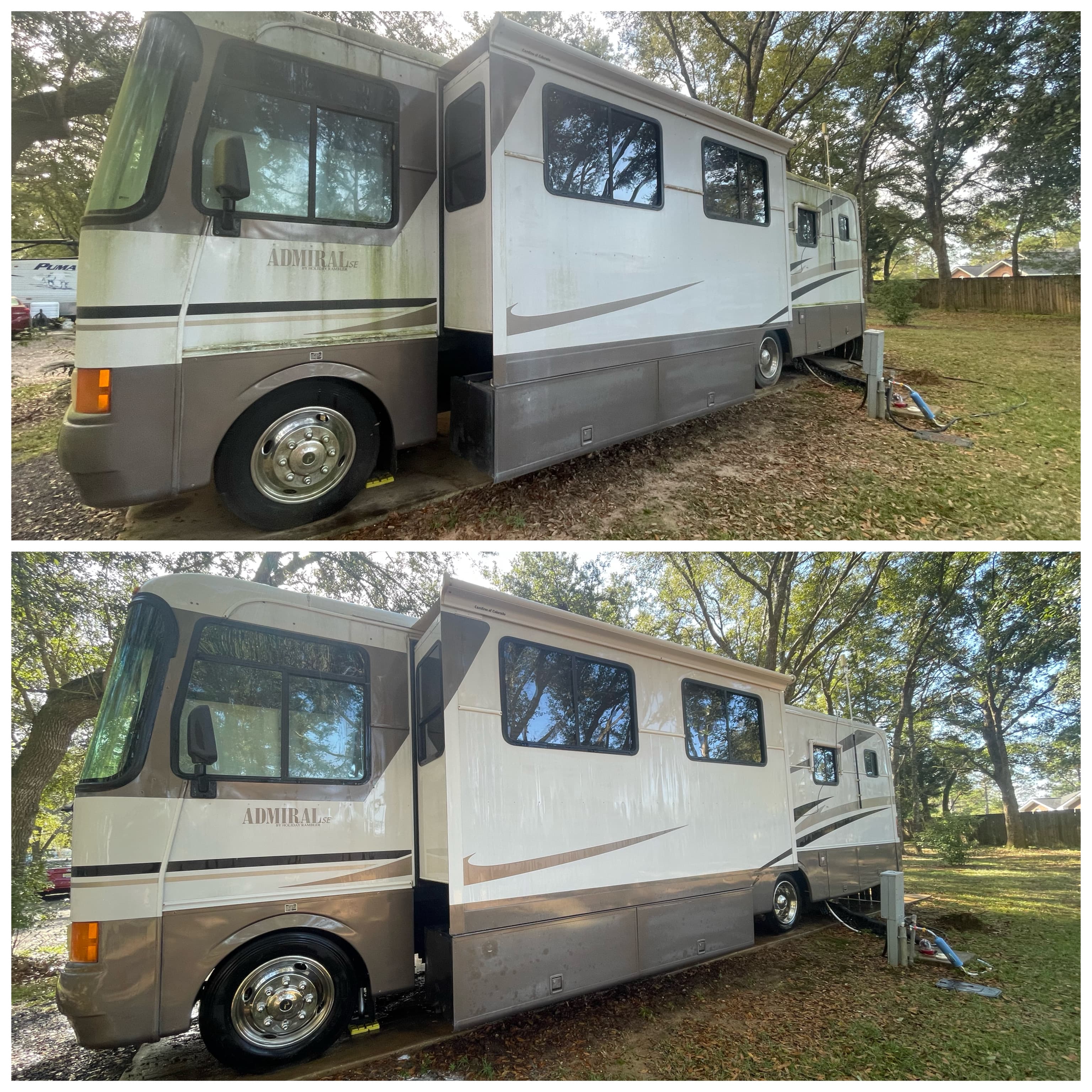 Algae covered RV Washing in Summerdale AL
