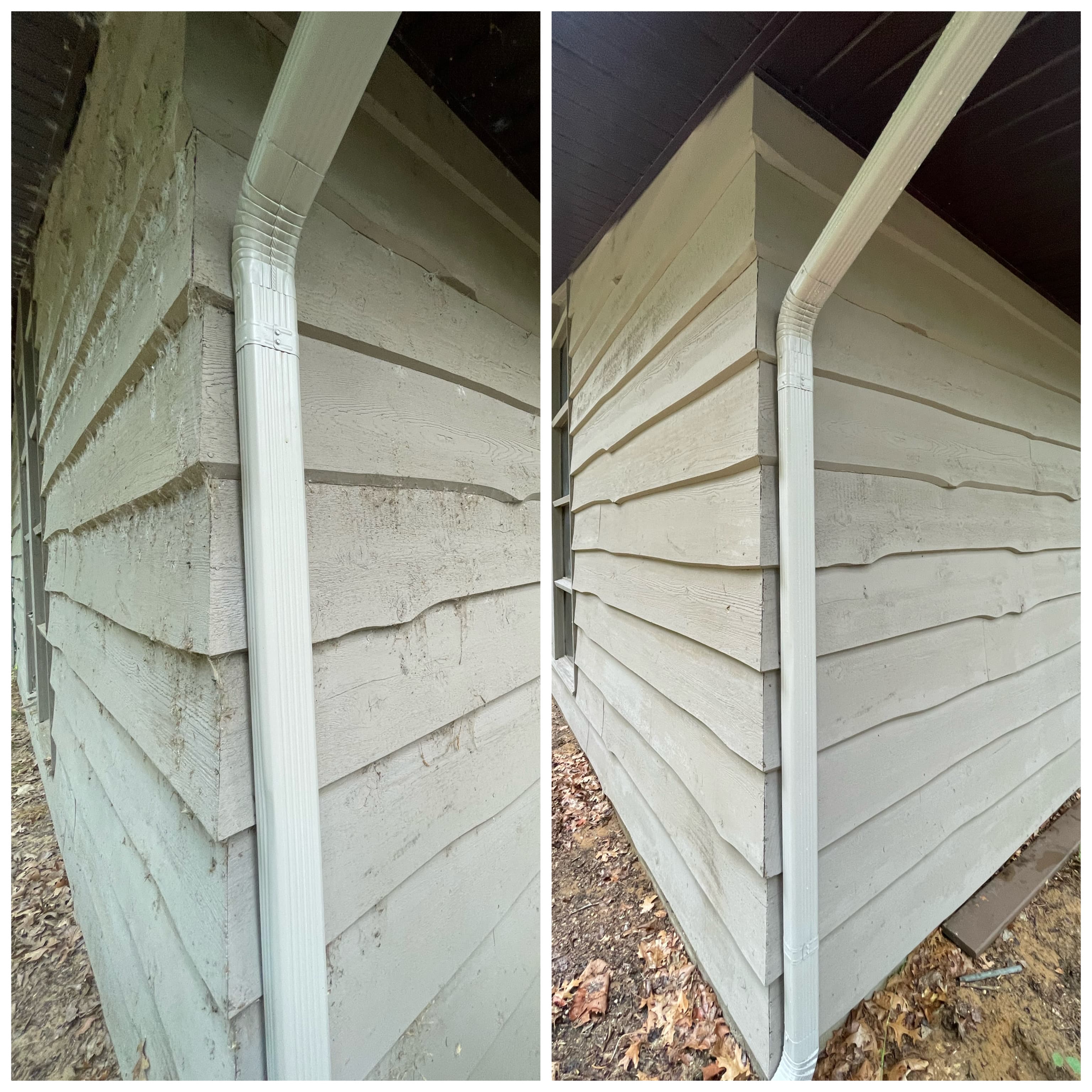 Rough Sawed Cedar House Washing & Cement Cleaning in Saugatuck MI